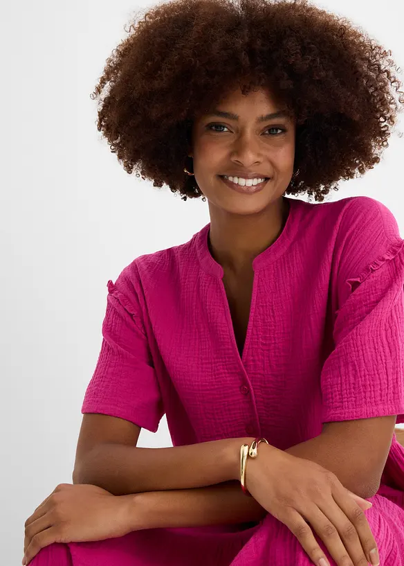 Midikl&auml;nning av mjuk muslin, bonprix