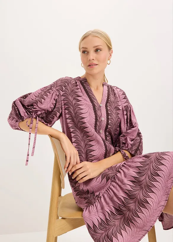 Minikl&auml;nning i mjuk viskosmix, bonprix