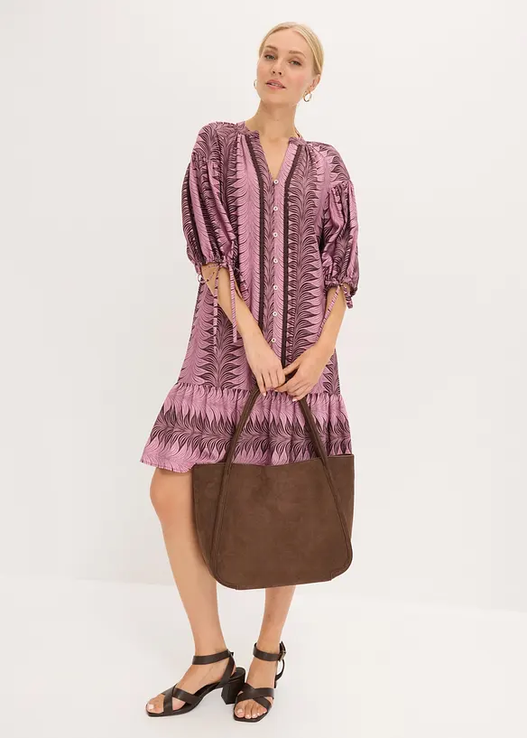 Minikl&auml;nning i mjuk viskosmix, bonprix