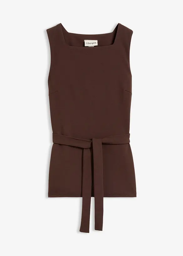 Linne i pik&eacute; med knytband, bonprix