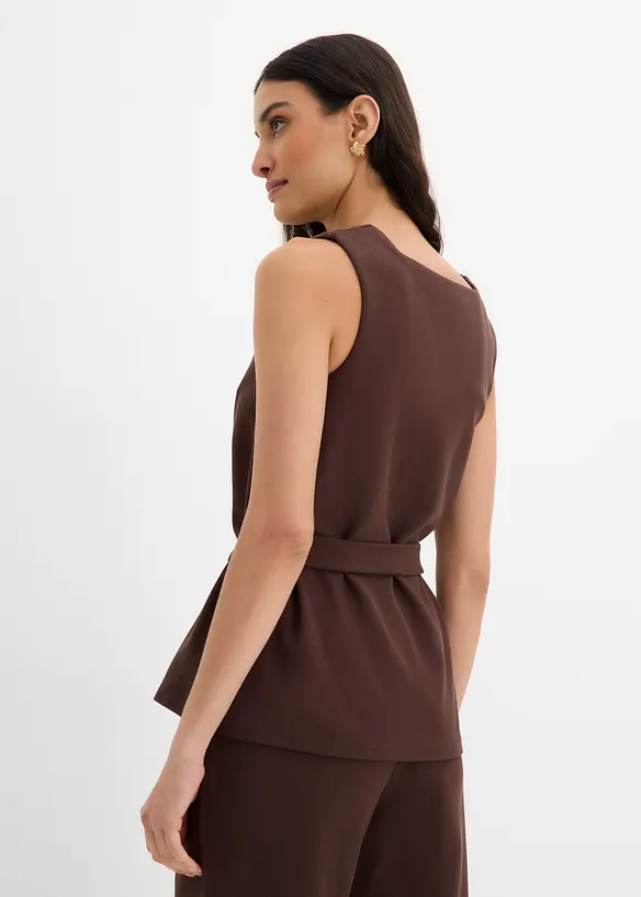 Linne i pik&eacute; med knytband, bonprix