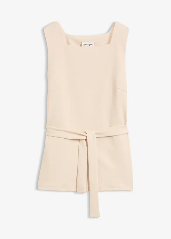 Linne i pik&eacute; med knytband, bonprix