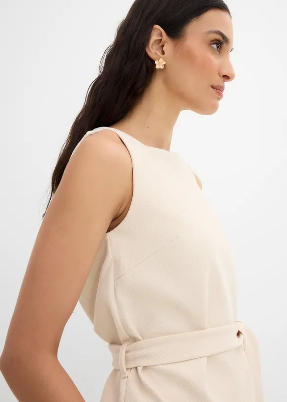 Linne i pik&eacute; med knytband, bonprix