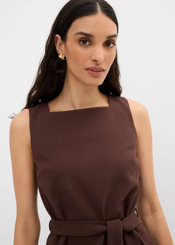 Linne i pik&eacute; med knytband, bonprix