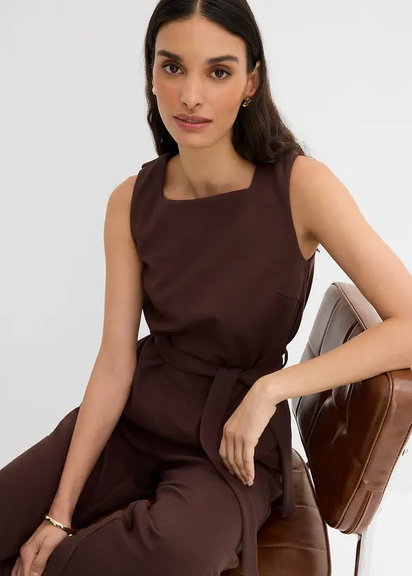 Linne i pik&eacute; med knytband, bonprix