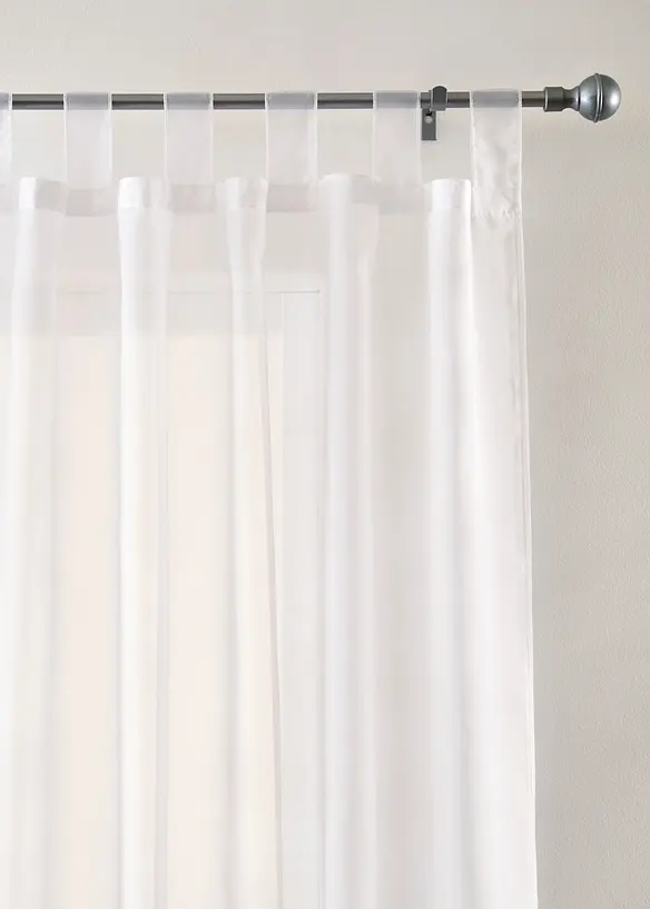 Gardin av l&auml;tt voile (2-pack), bonprix