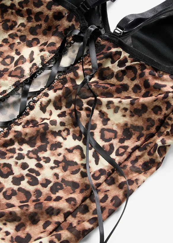 Meshkl&auml;nning med leopardm&ouml;nster, bonprix