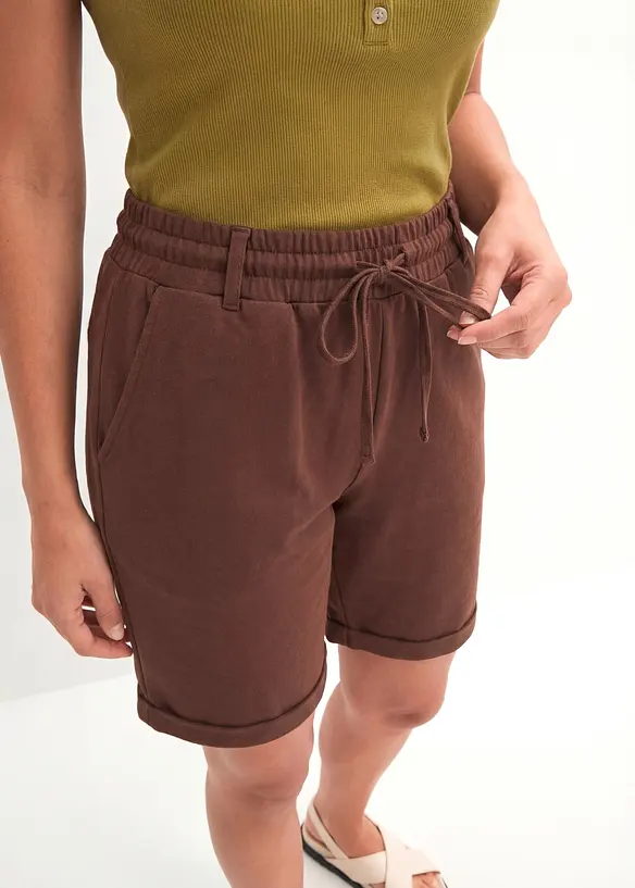 Sweatshirtshorts av ekologisk bomull, bonprix