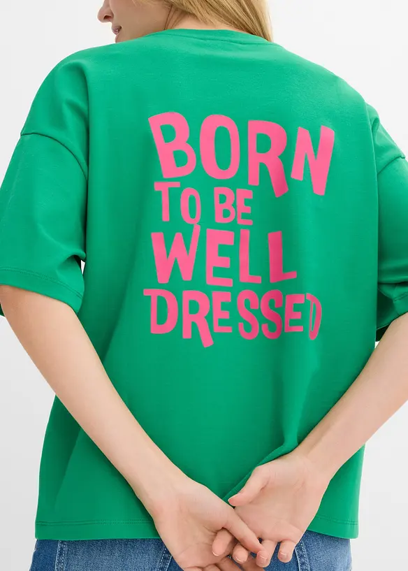 T-shirt i oversizemodell av ekologisk bomull, bonprix