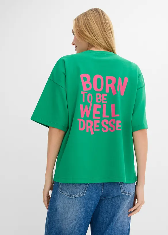 T-shirt i oversizemodell av ekologisk bomull, bonprix