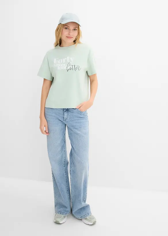 Vid T-shirt i ekologisk bomull, bonprix
