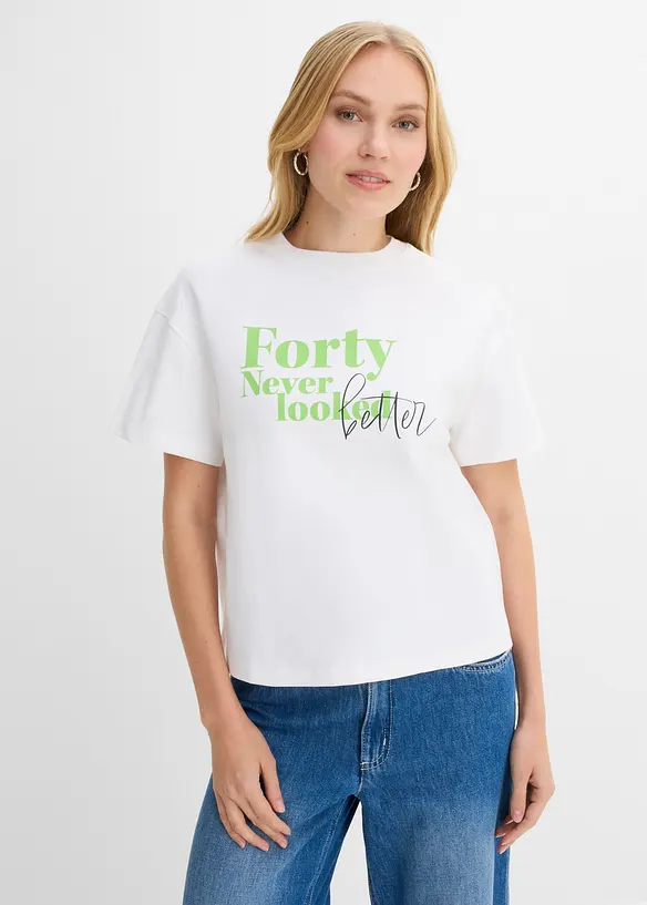 Vid T-shirt i ekologisk bomull, bonprix