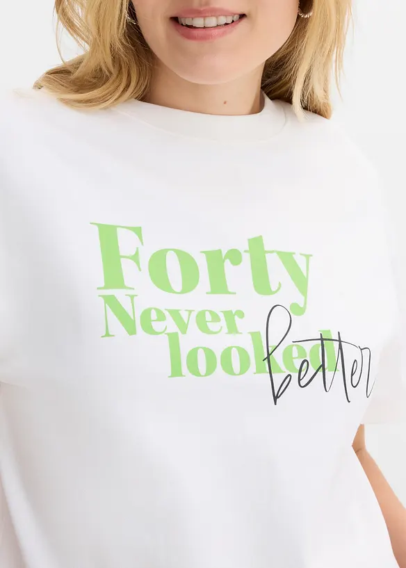 Vid T-shirt i ekologisk bomull, bonprix