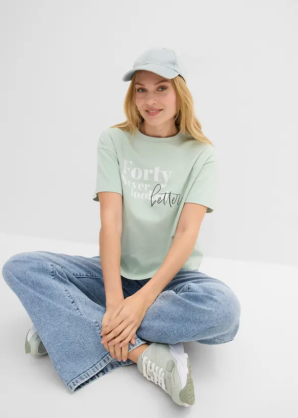 Vid T-shirt i ekologisk bomull, bonprix