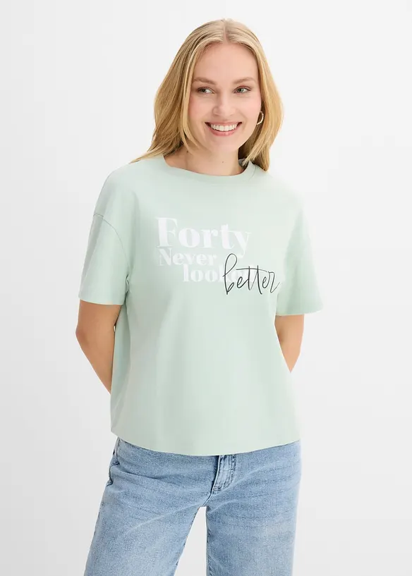 Vid T-shirt i ekologisk bomull, bonprix