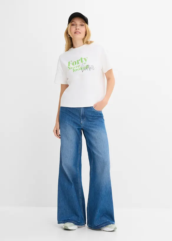 Vid T-shirt i ekologisk bomull, bonprix
