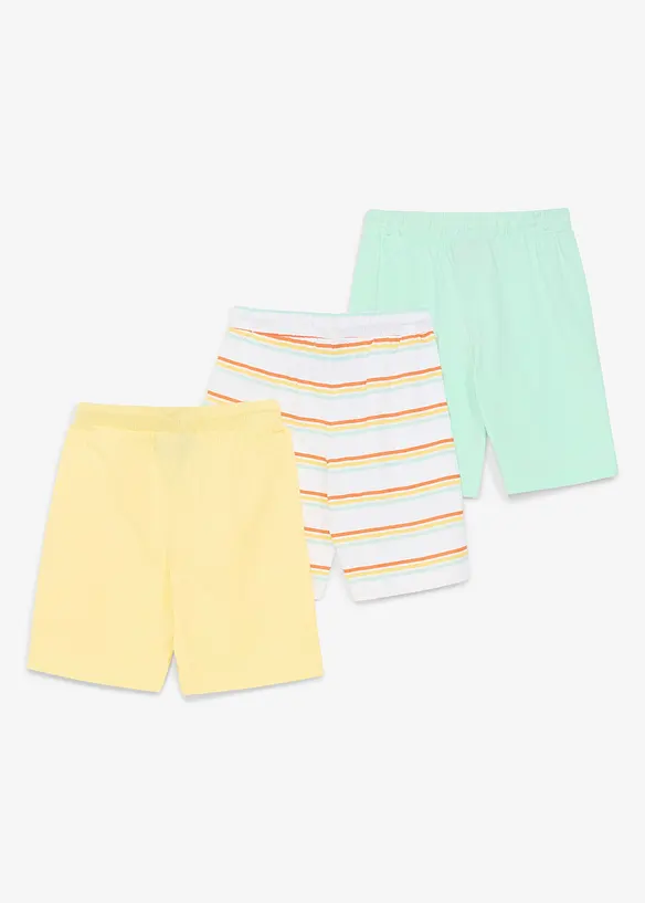 Jerseyshorts i ekologisk bomull (3-pack), bonprix