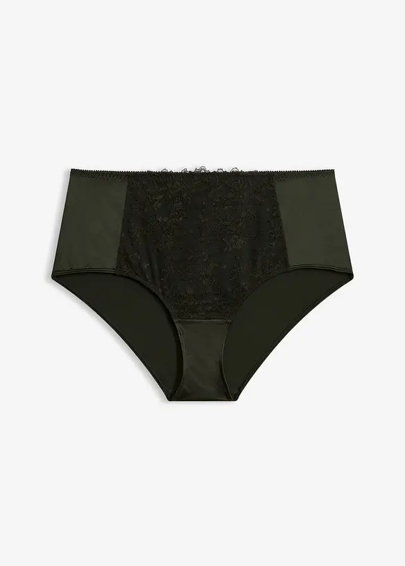 Maxihipstertrosa med blomm&ouml;nstrad spets, bonprix