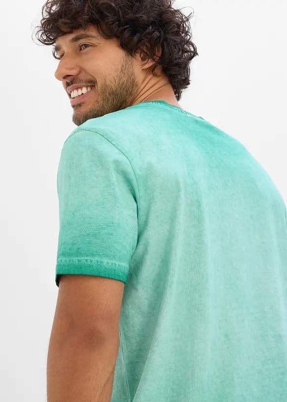 T-shirt med tv&auml;ttade effekter, av ekologisk bomull, bonprix