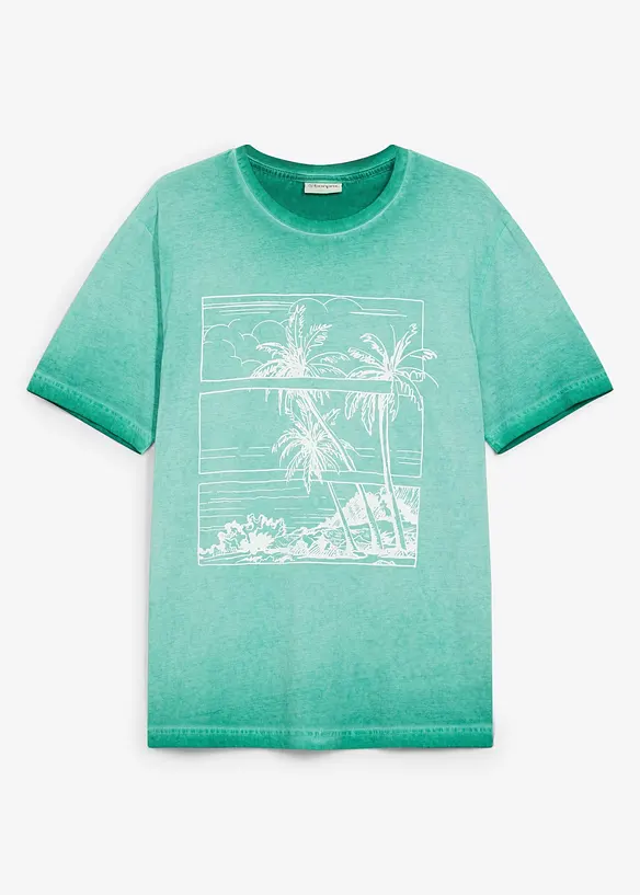 T-shirt med tv&auml;ttade effekter, av ekologisk bomull, bonprix