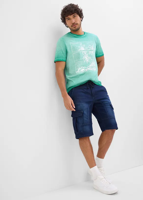 T-shirt med tv&auml;ttade effekter, av ekologisk bomull, bonprix