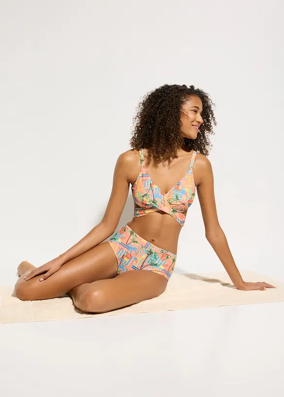 Bikini med BH-topp med omlotteffekt (2 delar), bonprix