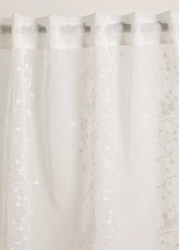 Gardin med broderi, dolda h&auml;llor (1-pack), bonprix