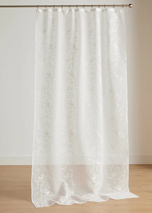 Gardin med broderi, dolda h&auml;llor (1-pack), bonprix