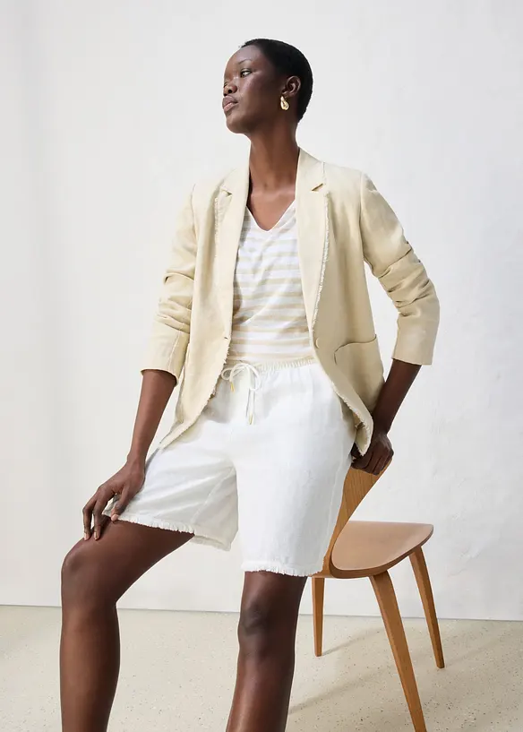 Shorts av rent linne, bonprix
