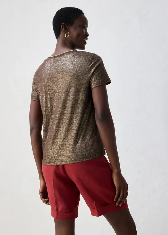 Linnetopp med Lurex-garn, bonprix
