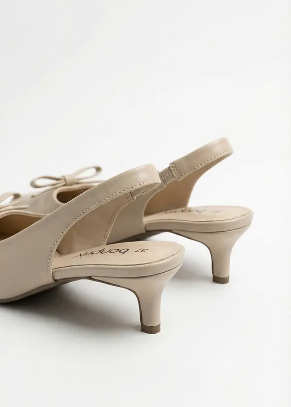 Pumps med slingback och rosett, bonprix