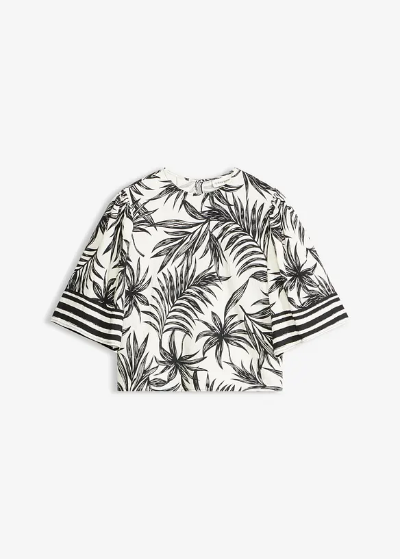 Kort&auml;rmad blus, bonprix