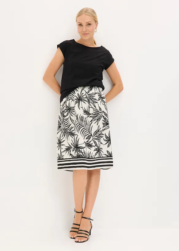 Kjol med bekv&auml;m midja, bonprix