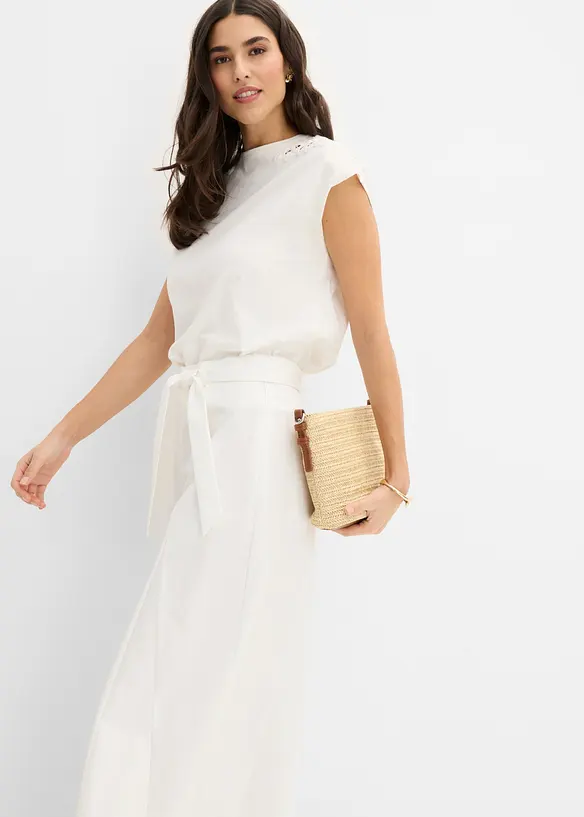 Maxikjol med v&aring;der, med lyocell, bonprix