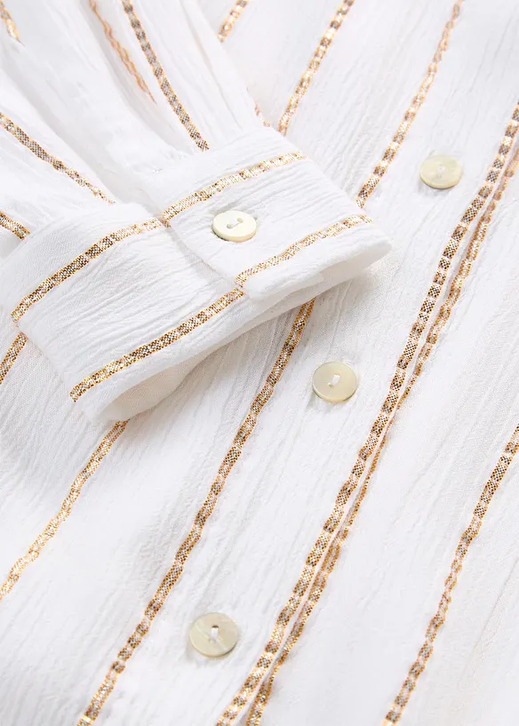 L&aring;ng blus med glittriga effekter, bonprix
