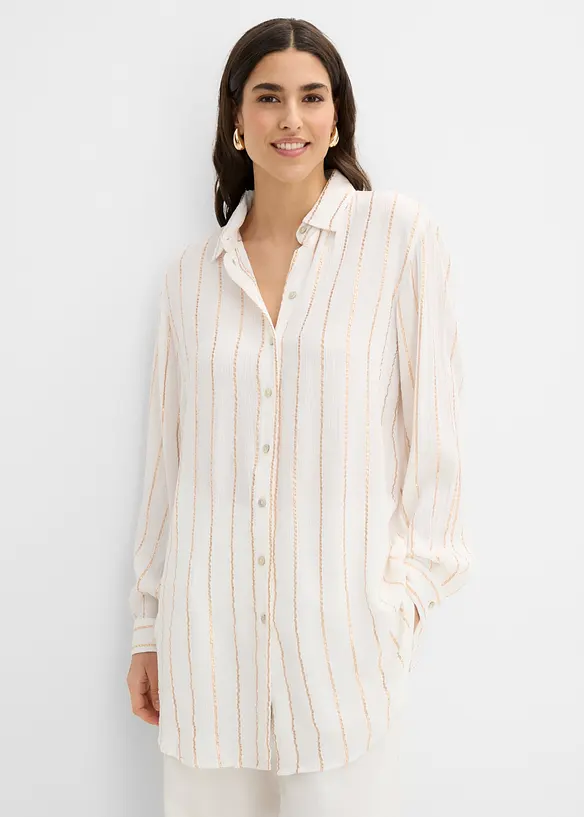 L&aring;ng blus med glittriga effekter, bonprix