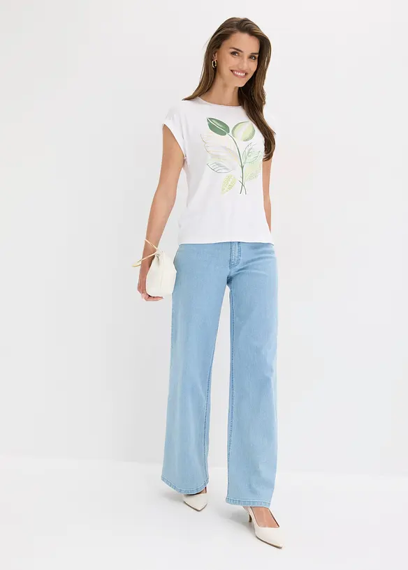 Topp i elastisk viskosmix, bonprix