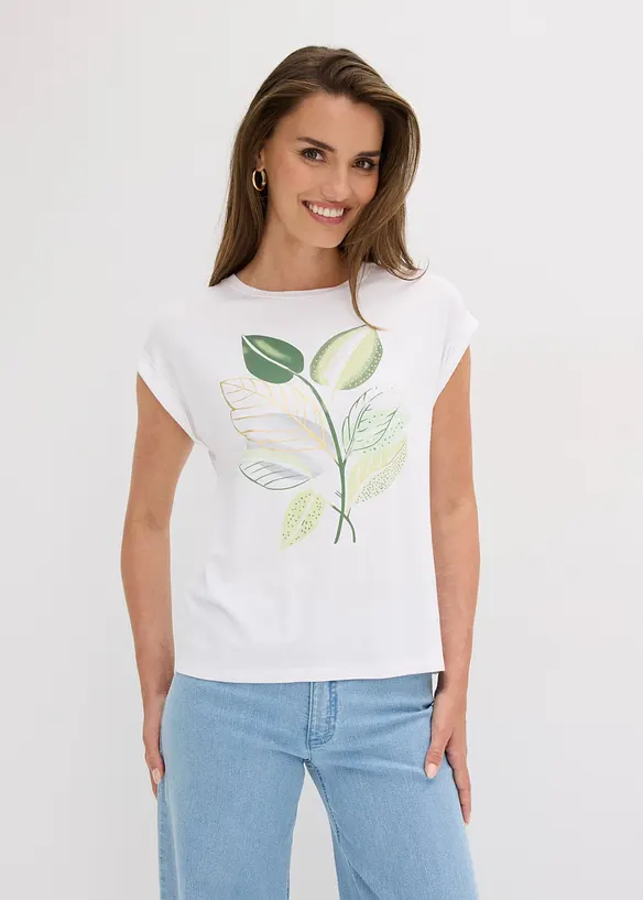 Topp i elastisk viskosmix, bonprix