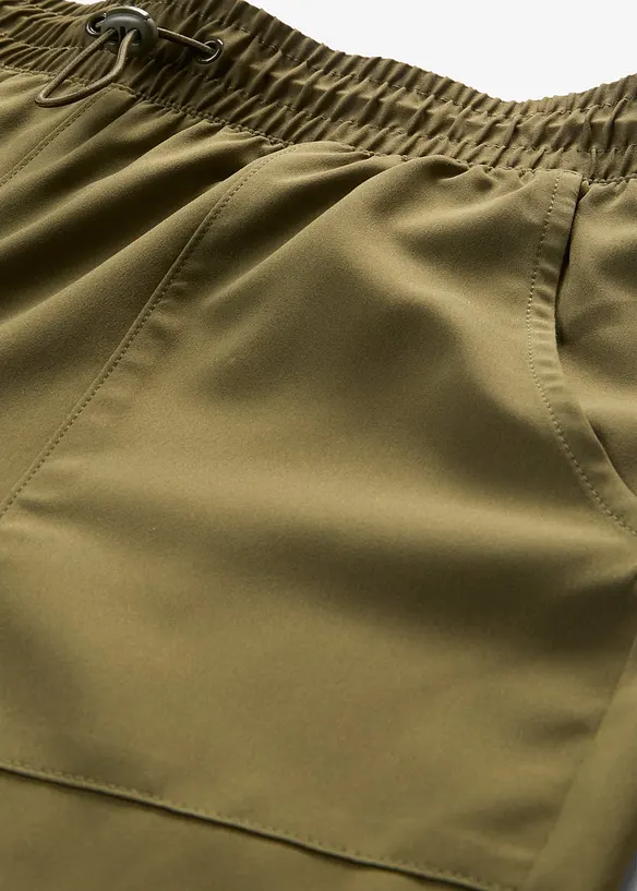 Tr&auml;ningsbyxa med rynkade detaljer, snabbtorkande, bonprix