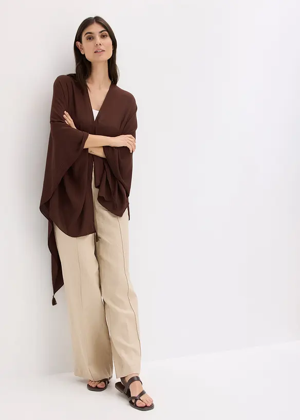 Tunn sommarponcho av viskos, bonprix