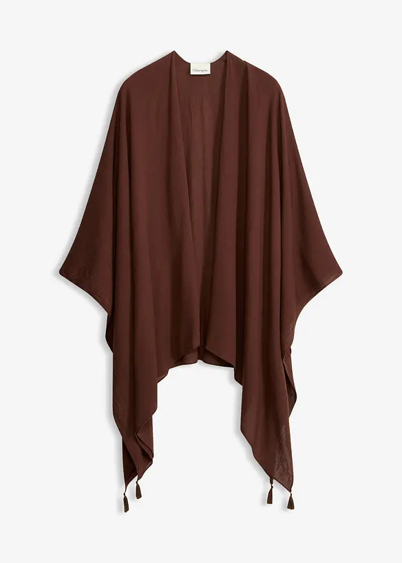 Tunn sommarponcho av viskos, bonprix