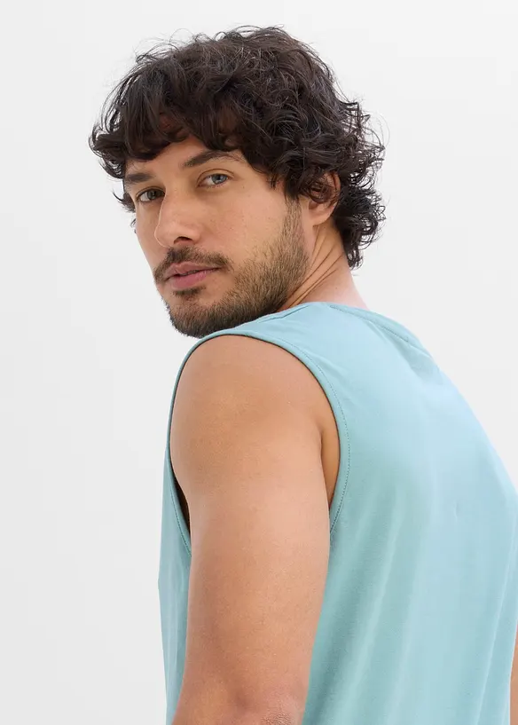 Linne med broderi, ekologisk bomull (2-pack), bonprix