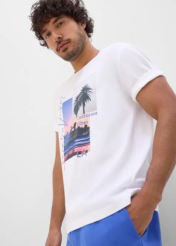 T-shirt och trik&aring;bermudas i bomull (2 delar), bonprix