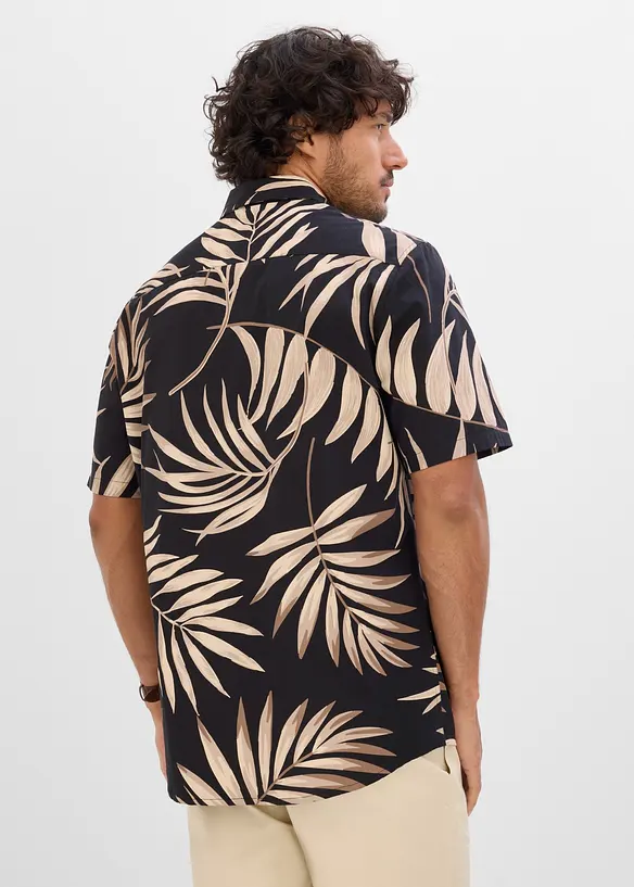 Kort&auml;rmad skjorta i ekologisk bomull, bonprix