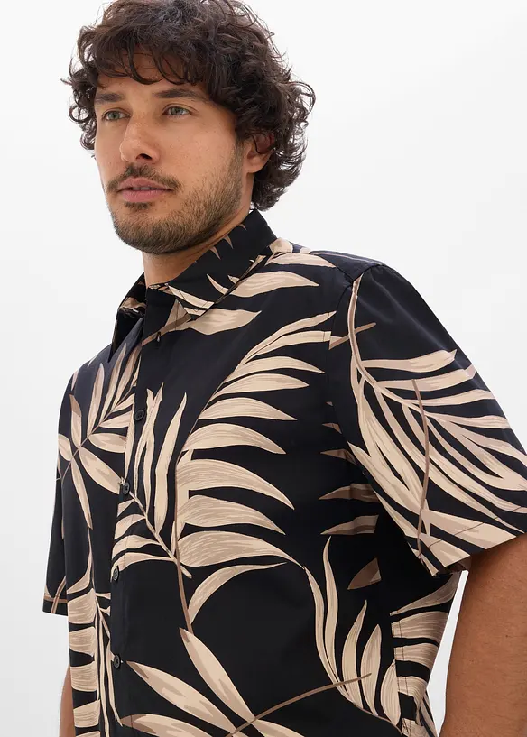 Kort&auml;rmad skjorta i ekologisk bomull, bonprix