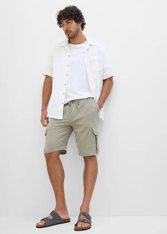 Shorts i luftig muslin, Regular Fit, bonprix
