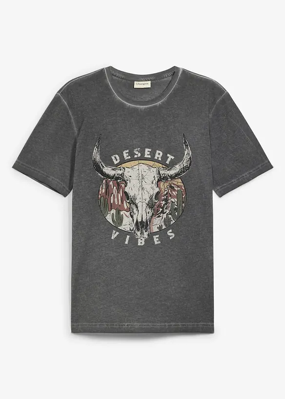 T-shirt med tv&auml;ttad look i ekologisk bomull, bonprix