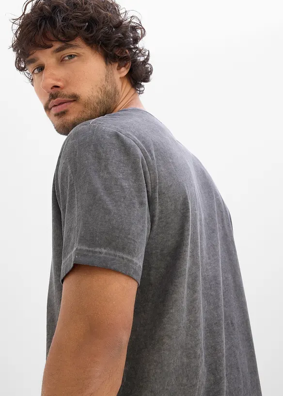 T-shirt med tv&auml;ttad look i ekologisk bomull, bonprix