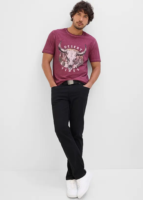 T-shirt med tv&auml;ttad look i ekologisk bomull, bonprix