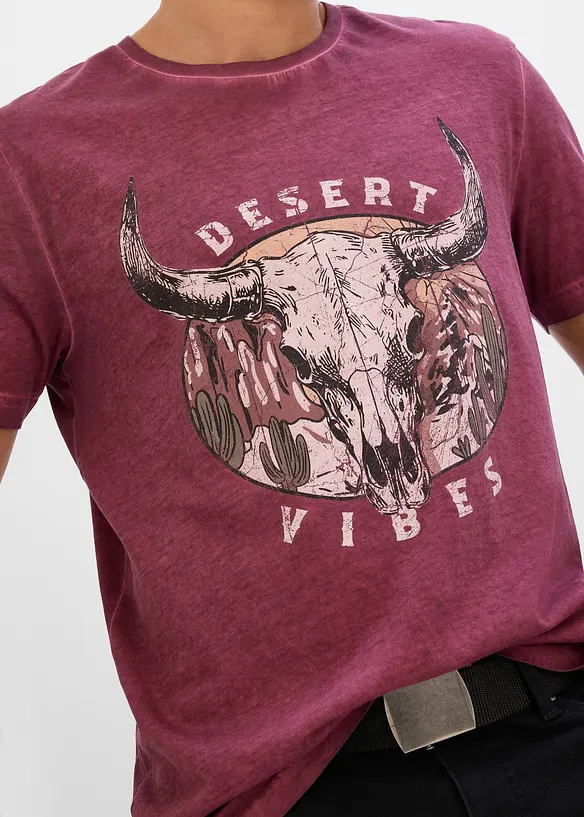 T-shirt med tv&auml;ttad look i ekologisk bomull, bonprix